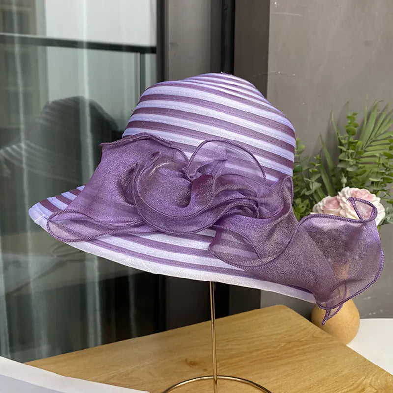 Ladies' UV Protection Ribbon Butterfly Basin Hat