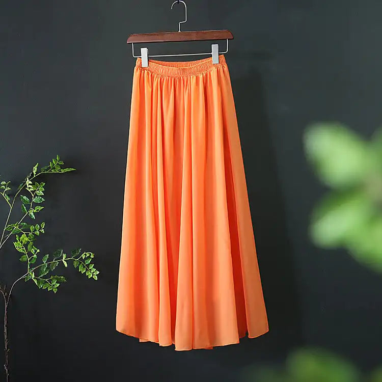 Ladies Mid-Length Chiffon Beach Skirt