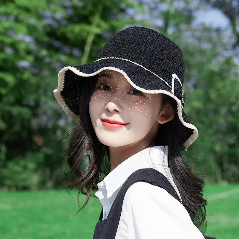 Ladies' Bow Fashion Sunscreen Sun Hat