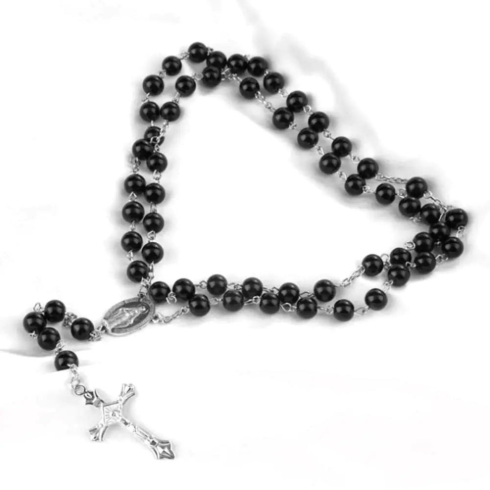 Manufacturer Direct Rosary Beads Imitation Glass Necklace