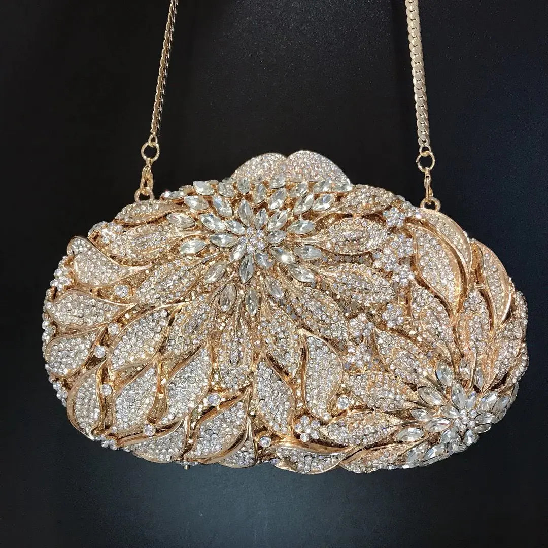 Rhinestone Cutout Clutch for Ladies' Fashion
