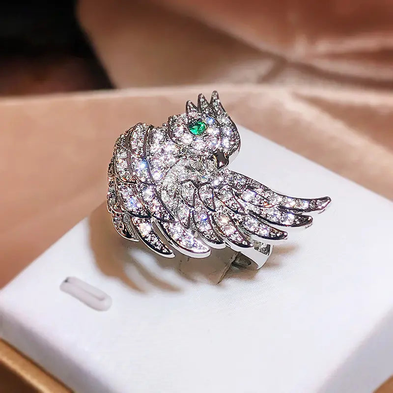Full Rhinestone Zircon Ring for Women
