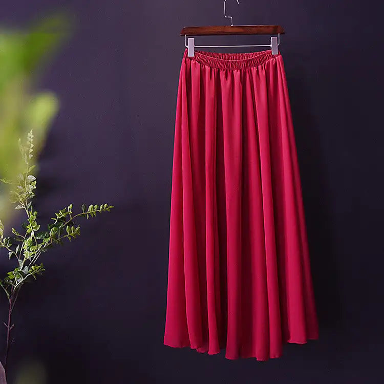 Ladies Mid-Length Chiffon Beach Skirt
