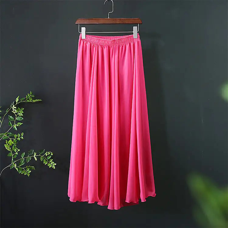 Ladies Mid-Length Chiffon Beach Skirt