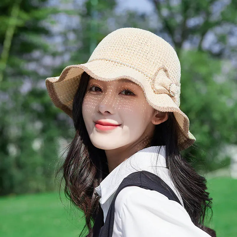 Ladies' Bow Fashion Sunscreen Sun Hat