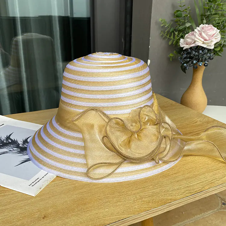 Ladies' UV Protection Ribbon Butterfly Basin Hat