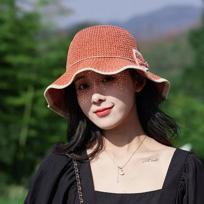 Ladies' Bow Fashion Sunscreen Sun Hat