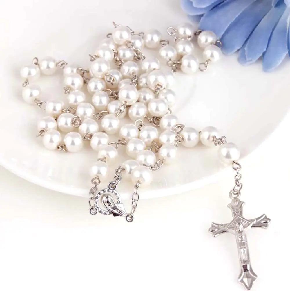 Manufacturer Direct Rosary Beads Imitation Glass Necklace