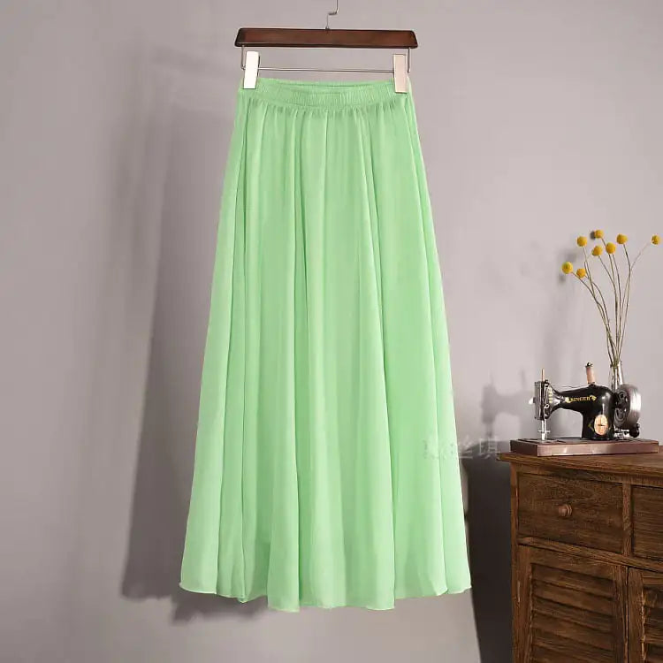 Ladies Mid-Length Chiffon Beach Skirt