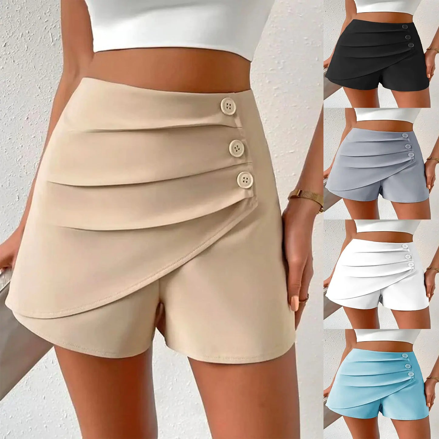 Slim Ladies Light Dressed Commuting Shorts