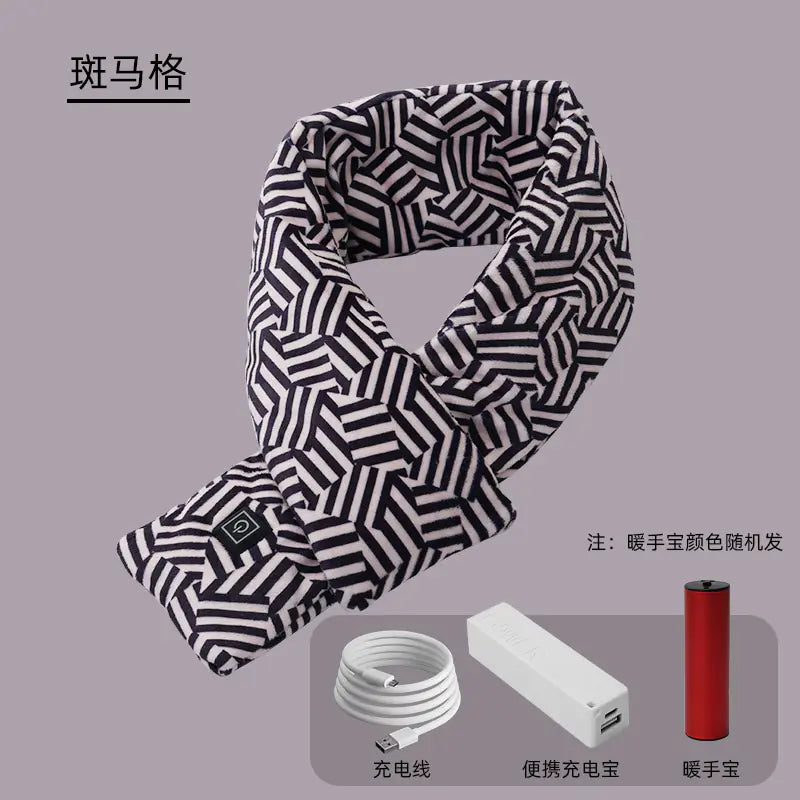 Heated Neck Warmer Scarf with Thermal Relief Design