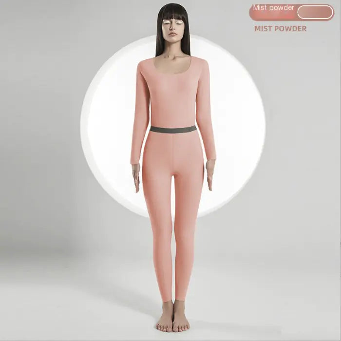 Women's Thermal Underwear Set - Long-Sleeved Fleece Trousers