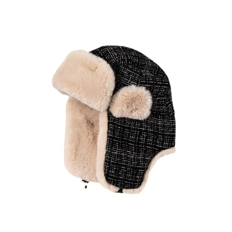 Winter Women's Thermal Cotton Hat with Ear Protection