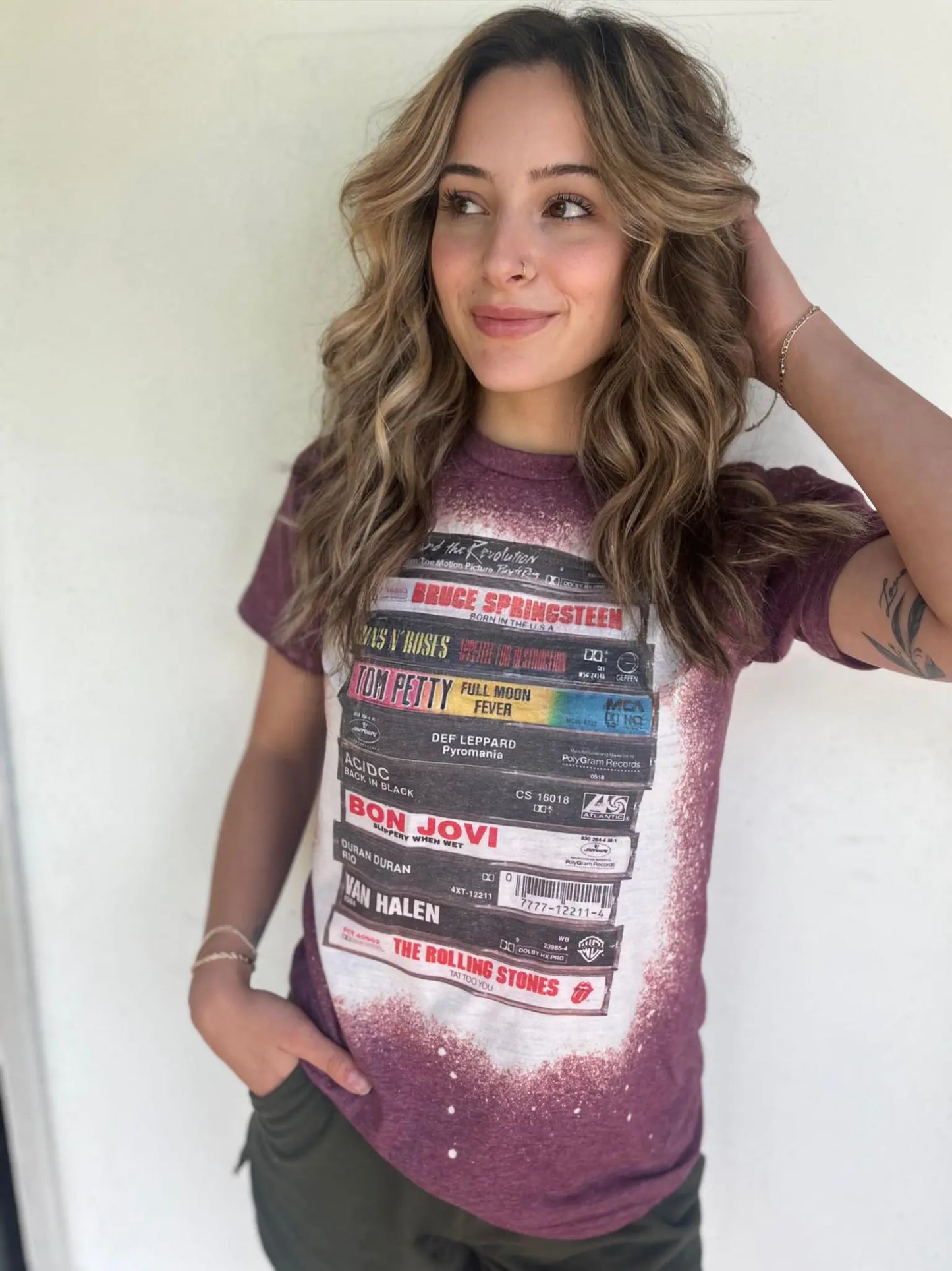 Bleached Music Tape Tee