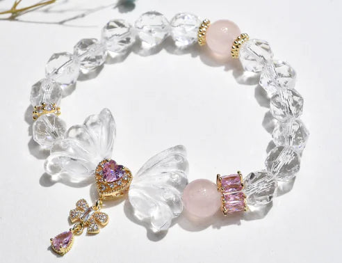 DIY Natural Crystal Butterfly Fairy Bracelet Design