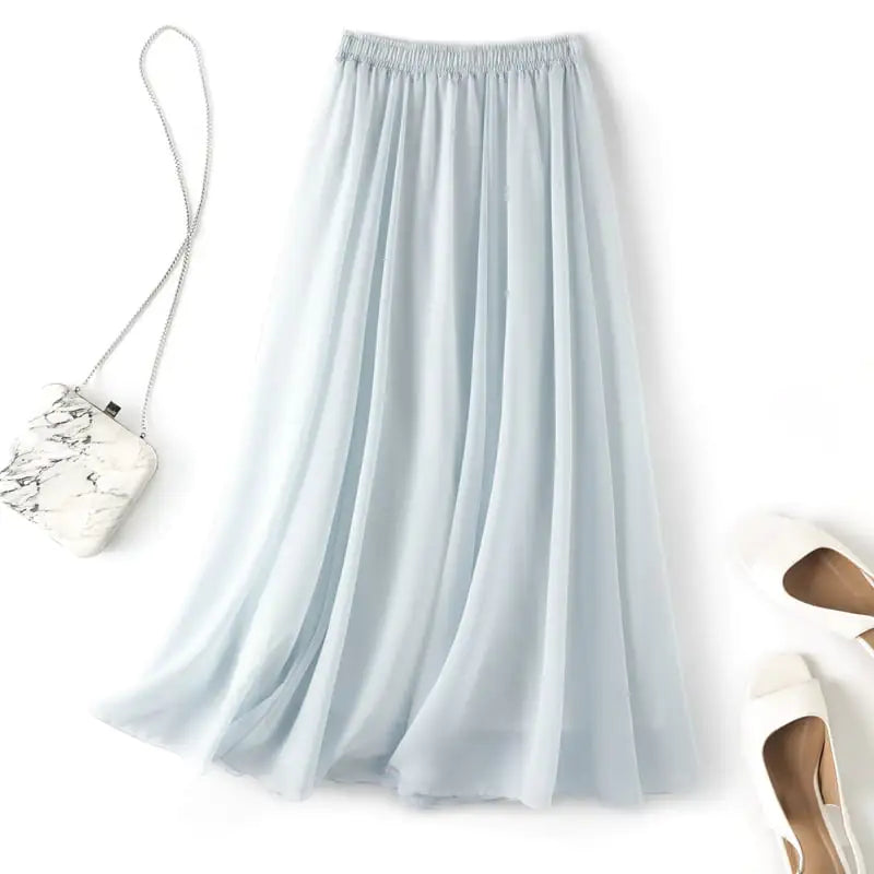 Ladies Mid-Length Chiffon Beach Skirt