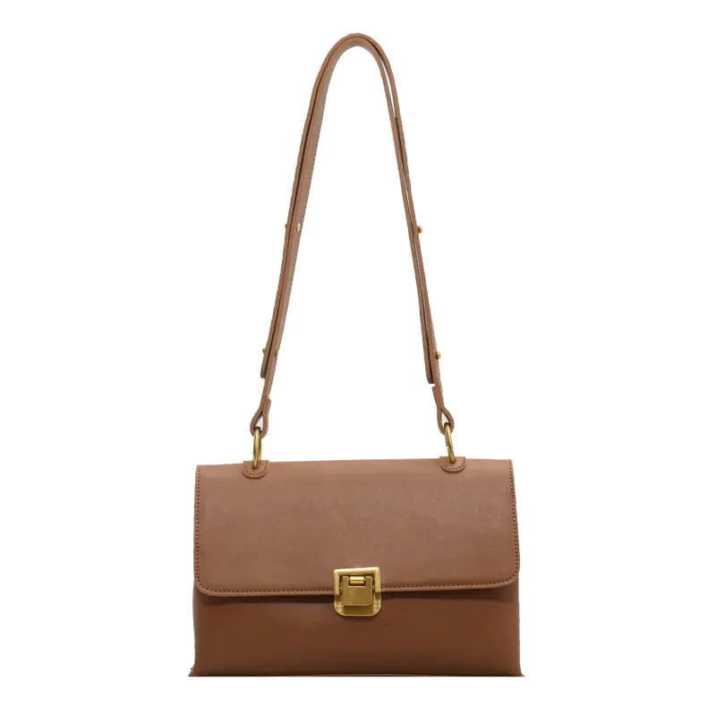 Ladies One-Shoulder Solid Color Winter Messenger Bag
