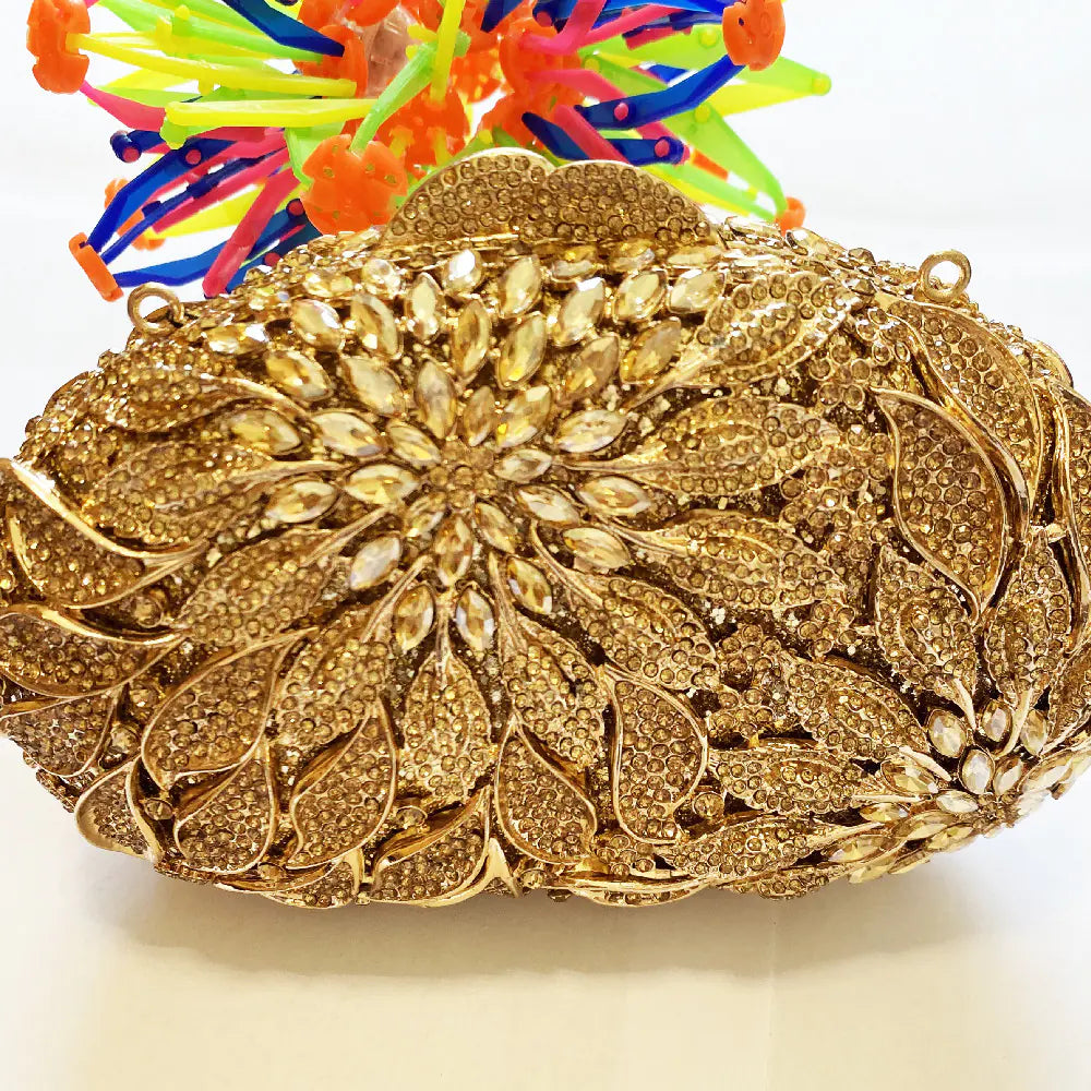 Rhinestone Cutout Clutch for Ladies' Fashion