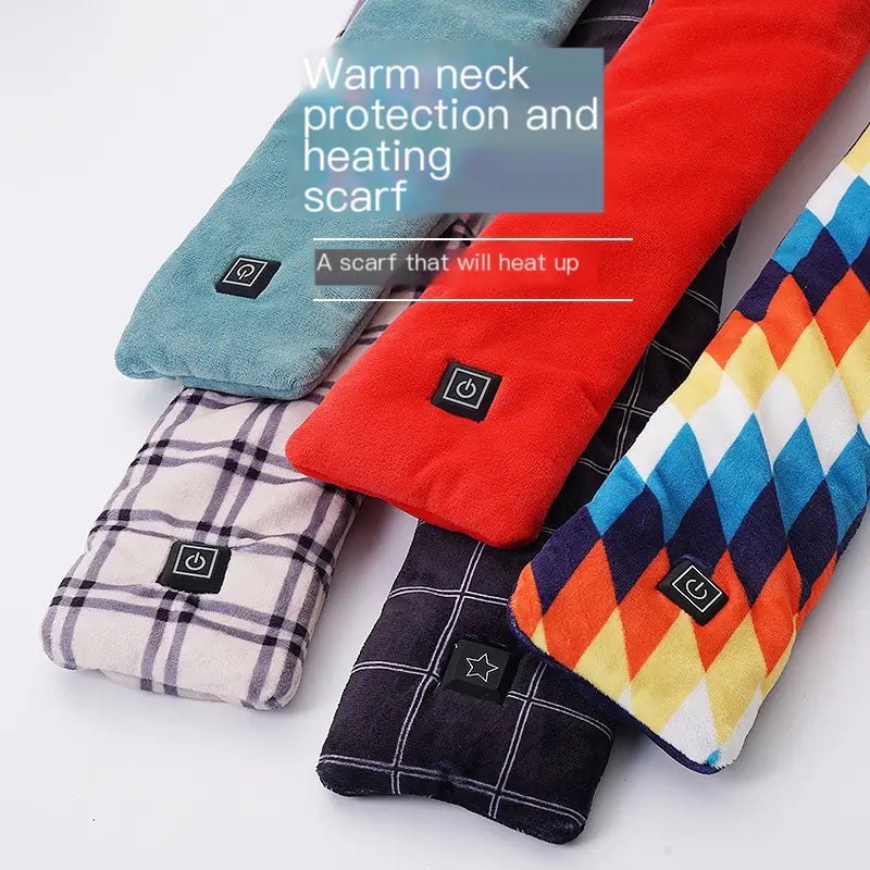 Heated Neck Warmer Scarf with Thermal Relief Design