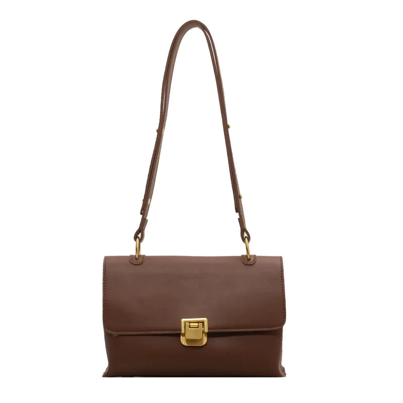 Ladies One-Shoulder Solid Color Winter Messenger Bag