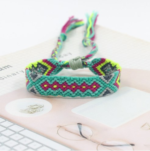 Double Layer Wave Anklet with Totem Handwoven Design