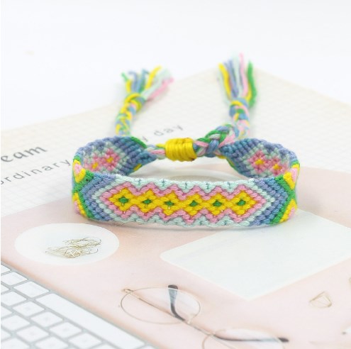 Double Layer Wave Anklet with Totem Handwoven Design