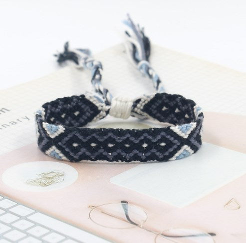 Double Layer Wave Anklet with Totem Handwoven Design