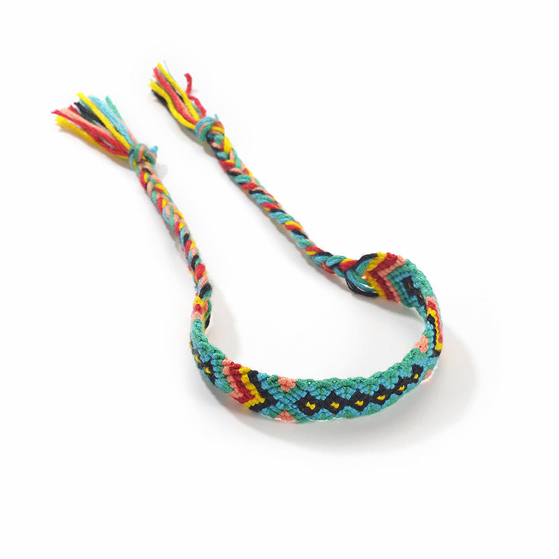 Double Layer Wave Anklet with Totem Handwoven Design