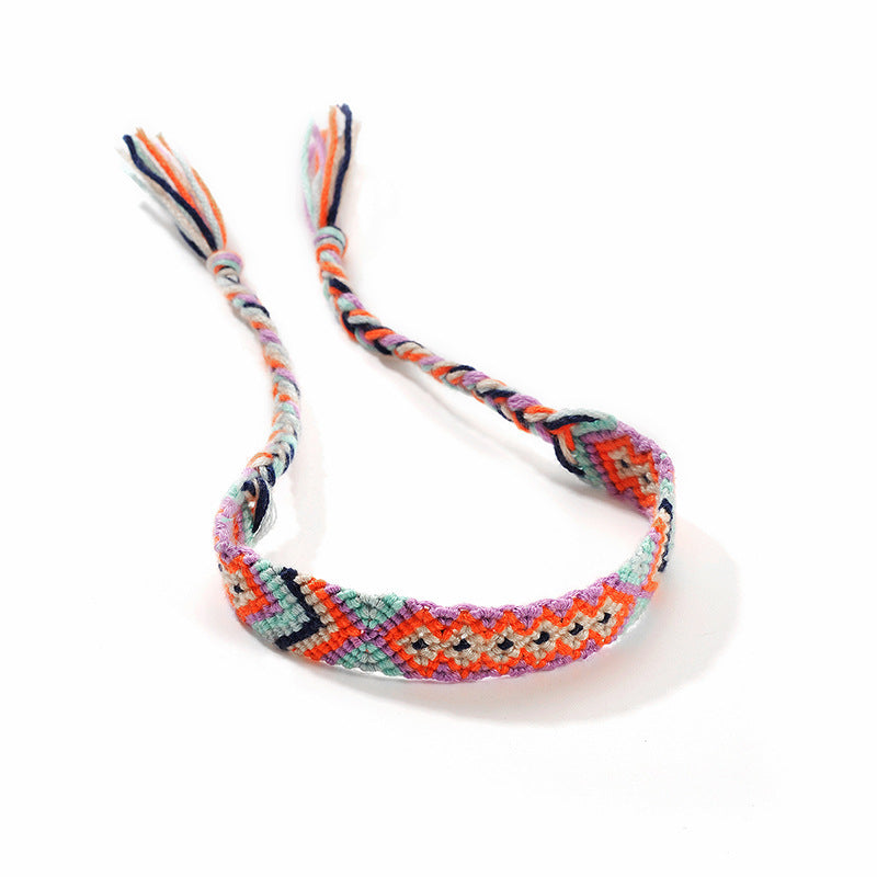 Double Layer Wave Anklet with Totem Handwoven Design