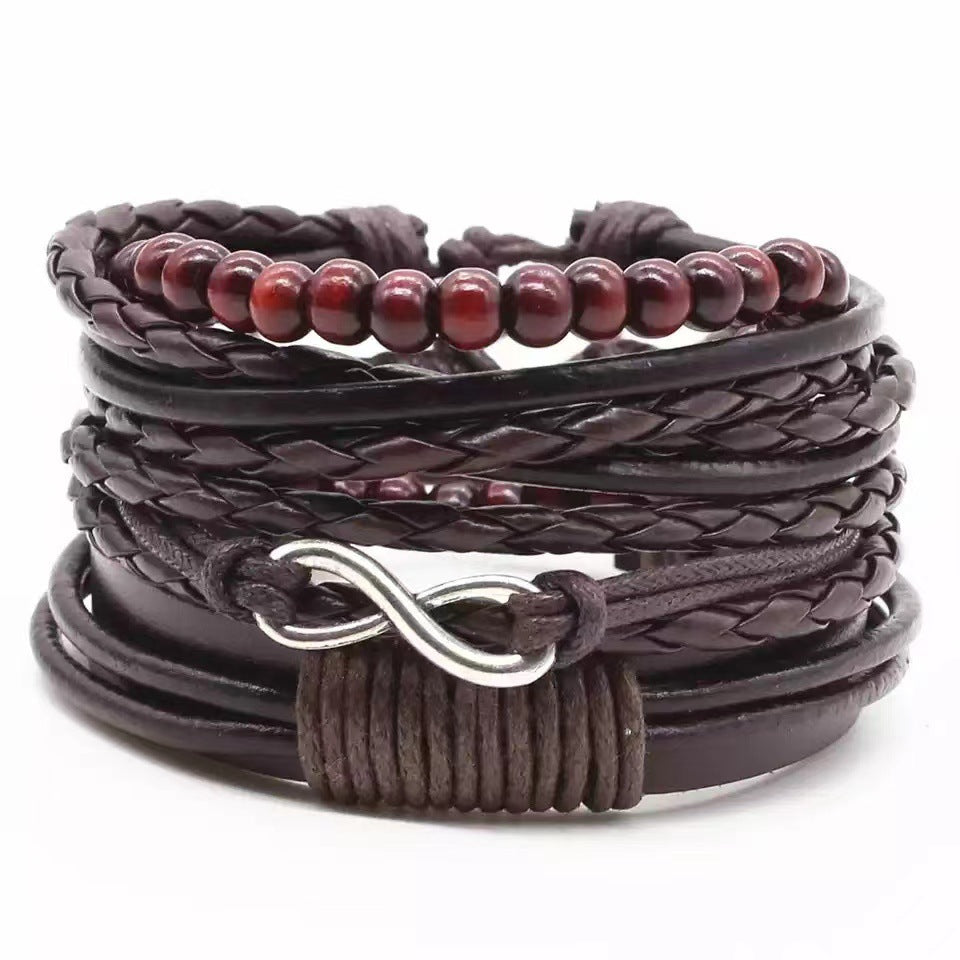 Four-Piece Set of Carpink Hardware Woven Bracelets