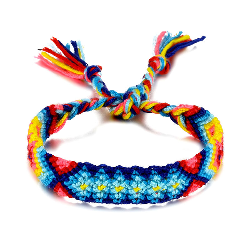 Double Layer Wave Anklet with Totem Handwoven Design