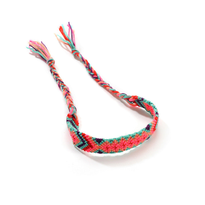 Double Layer Wave Anklet with Totem Handwoven Design