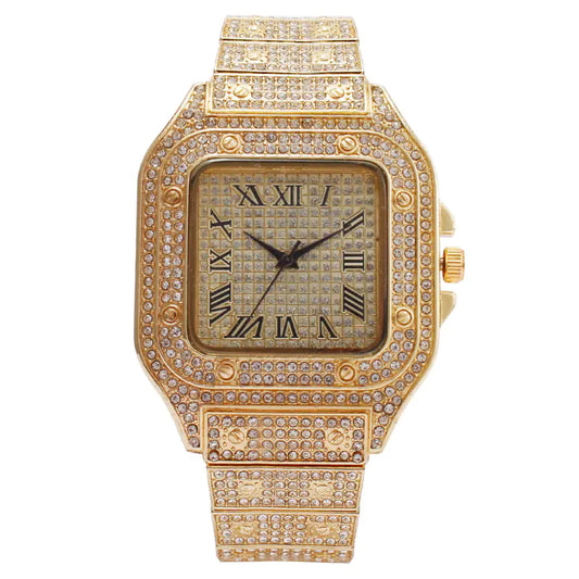 Square Diamond Gradient Roman Ladies Watch
