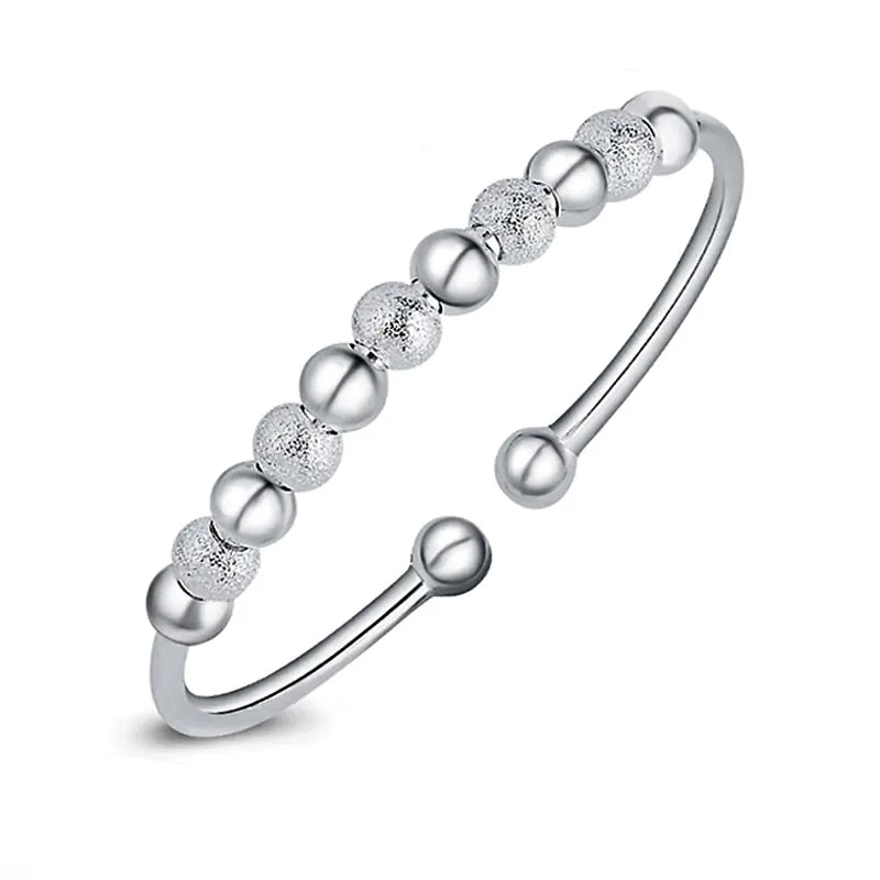 Fashion Silver-Plated Bracelet for Women with Nine Beads