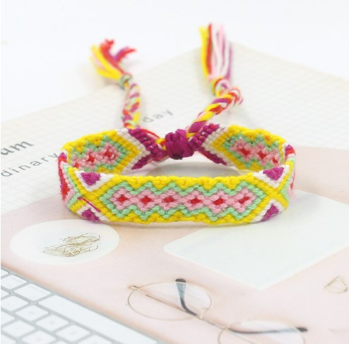 Double Layer Wave Anklet with Totem Handwoven Design