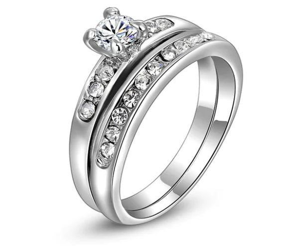 Zircon Ring Set with Elegant Design