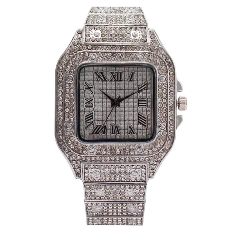 Square Diamond Gradient Roman Ladies Watch