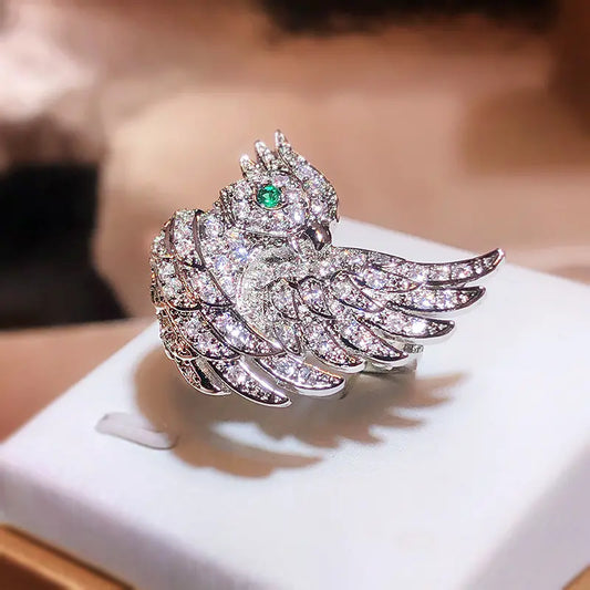 Full Rhinestone Zircon Ring for Women