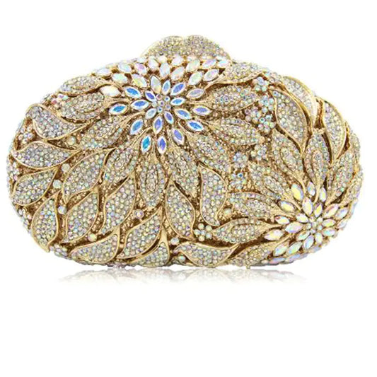 Rhinestone Cutout Clutch for Ladies' Fashion