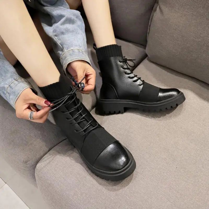 Waterproof Stylish Martin Boots for Women 2019 Fall