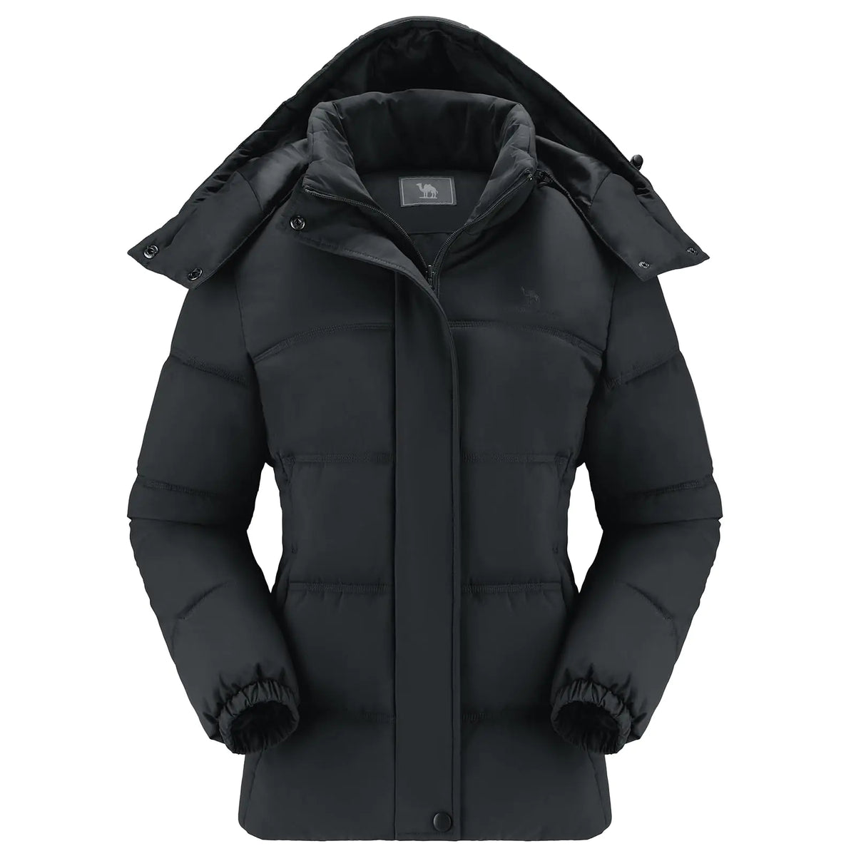 CAMEL CROWN Womens Puffer Jacket Winter Coat Warm Removable Hooded Jacket Waterproof Winter Coat Outerwear