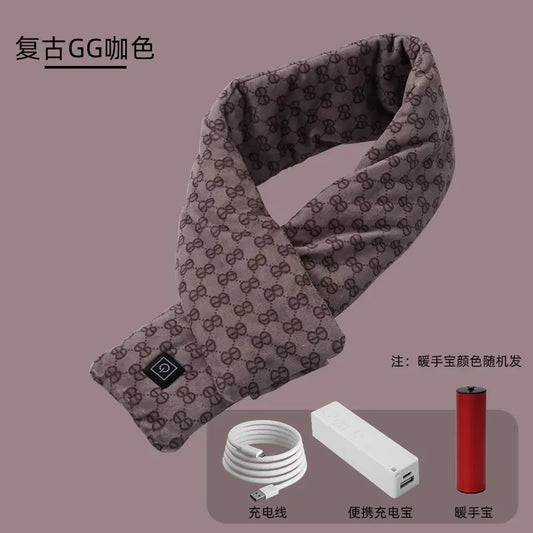 Heated Neck Warmer Scarf with Thermal Relief Design