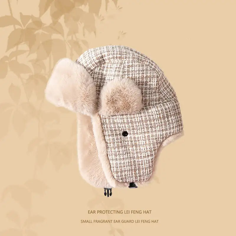 Winter Women's Thermal Cotton Hat with Ear Protection