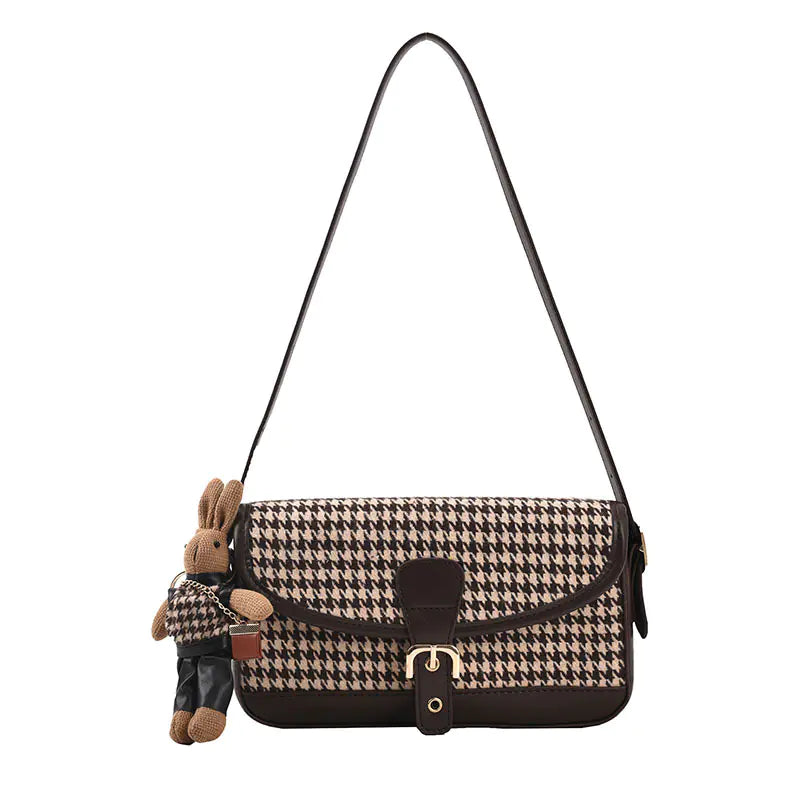Winter Rhombus Underarm Shoulder Bag for Ladies