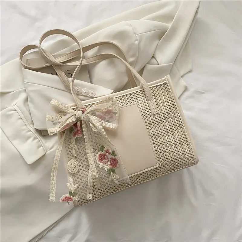 Ladies Summer Fashion Braided Shoulder Bag