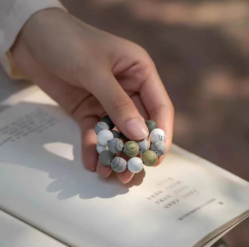 White Turquoise Collectible Bracelet with Rosary