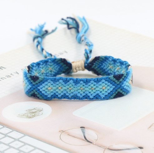 Double Layer Wave Anklet with Totem Handwoven Design