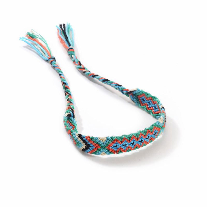 Double Layer Wave Anklet with Totem Handwoven Design
