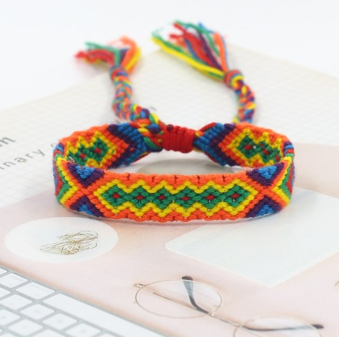 Double Layer Wave Anklet with Totem Handwoven Design