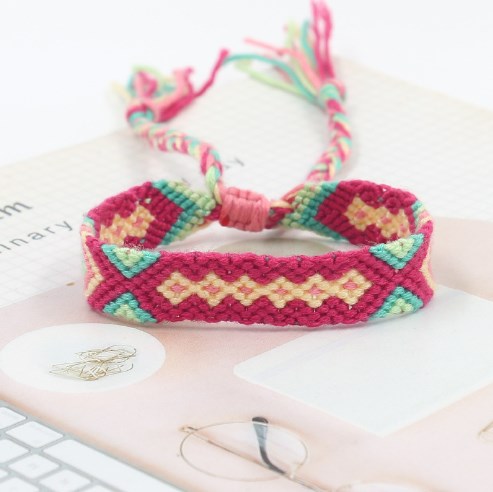 Double Layer Wave Anklet with Totem Handwoven Design
